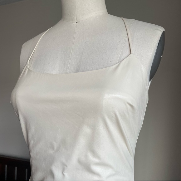 W1331 NIA Vegan Leather Mini Dress - Picture 4 of 10